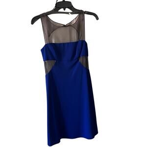 NWT BCBGMAXAZRIA Cobalt Mesh Panel Dress – Size M